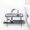 Nordic creative wrought iron double storage table